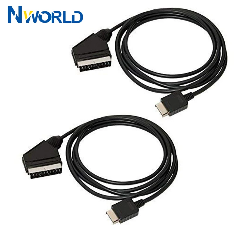 Gaming Console For Tv Xbox - 2pcs/lot 6Ft RGB SCART Wire Cable