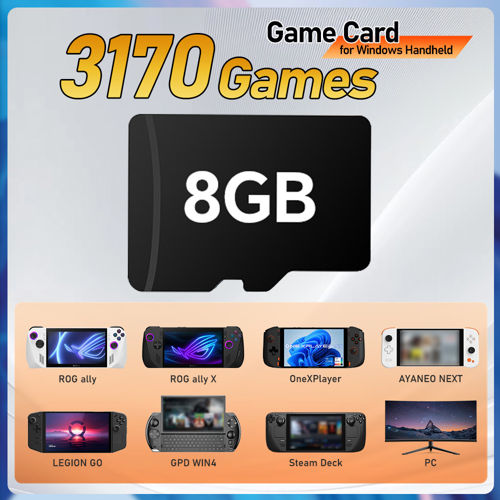 Gaming Console Steam Deck - Retrobat Game Card with 3170 Games