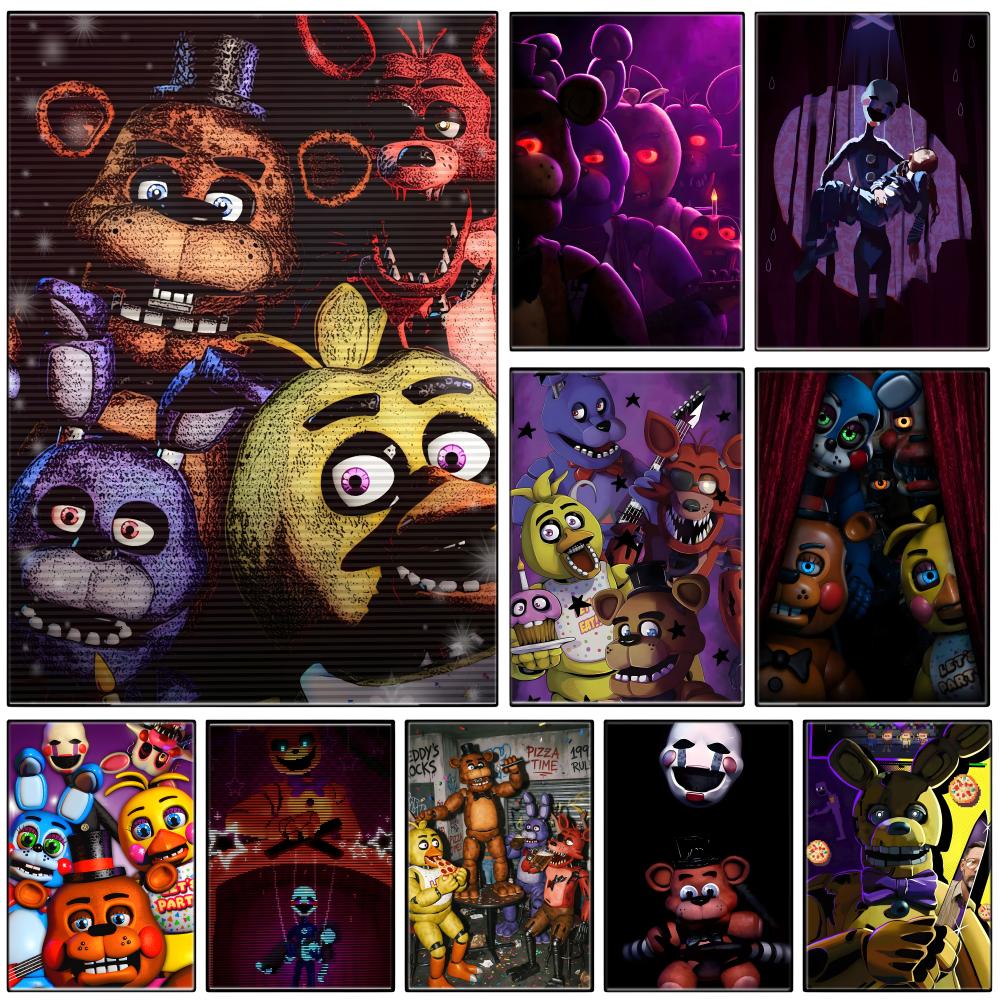 Gaming Console Wallpaper - Dark Animatronic Horror Gaming F-FNAF Poster