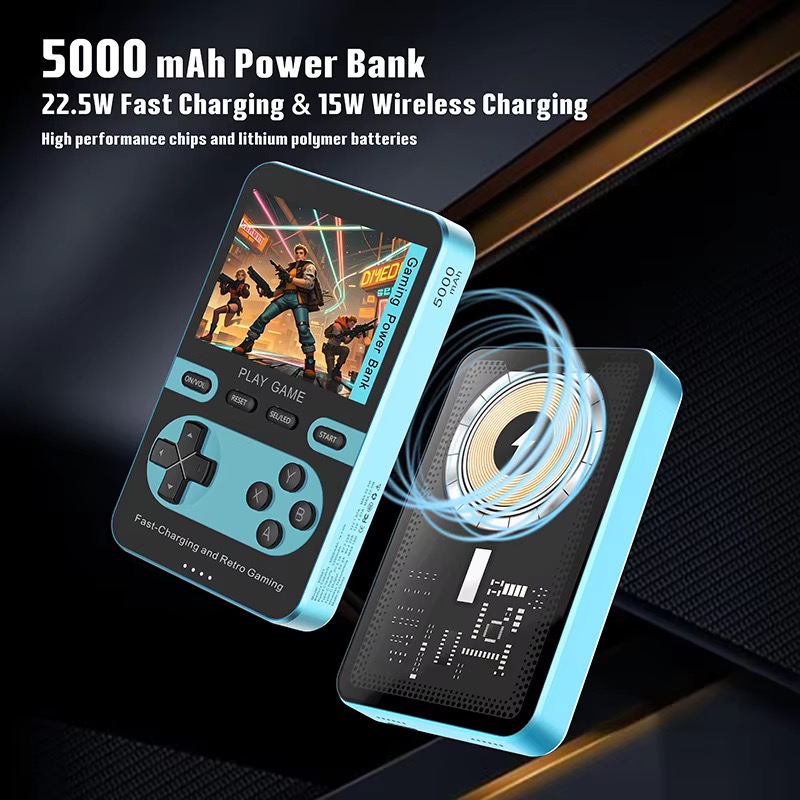 New 5000mah Magnetic Wireless  - Gaming Console Power Bank ulasan dan harga
