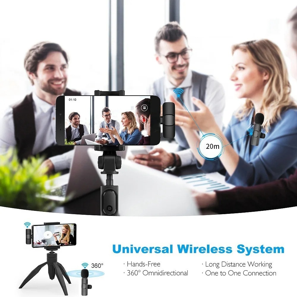 2.4G Wireless Lavalier Microph - Gaming Console Ipad ulasan dan harga