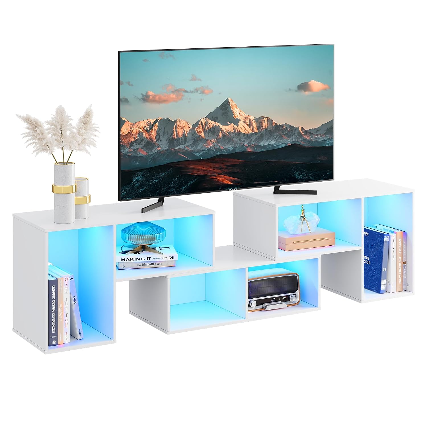 Deformable TV Stand with LED S - Gaming Console Room ulasan dan harga
