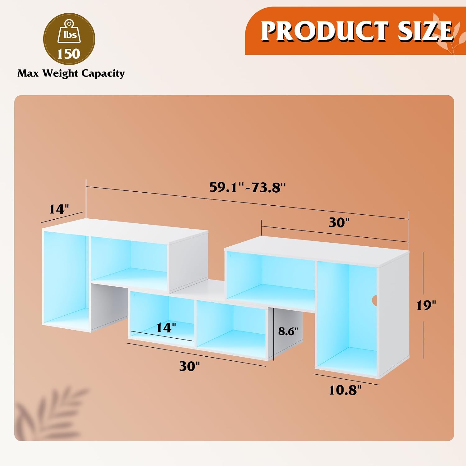 Deformable TV Stand with LED S - Gaming Console Room ulasan dan harga