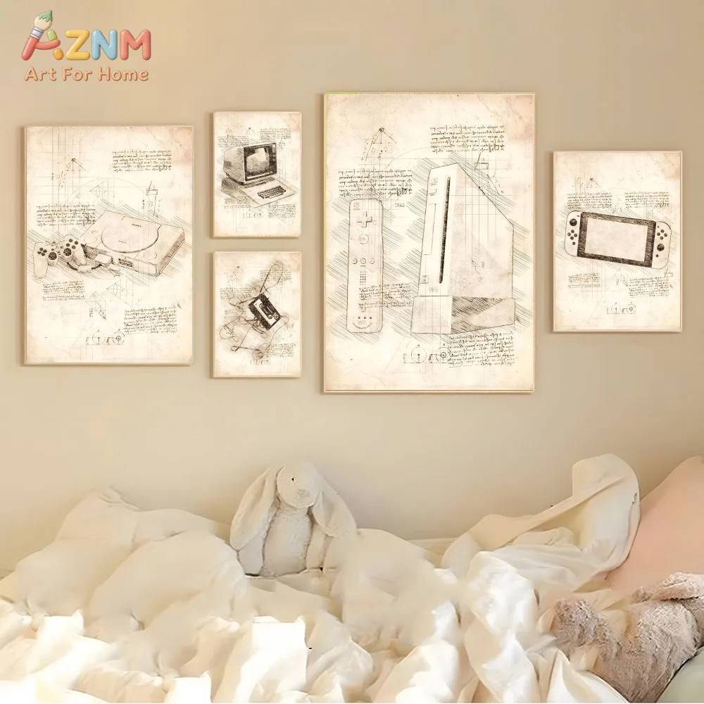 AZNM Vintage Game Console Sket - Gaming Console Room ulasan dan harga