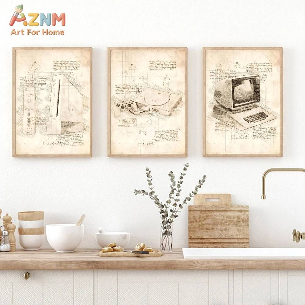 AZNM Vintage Game Console Sket - Gaming Console Room ulasan dan harga