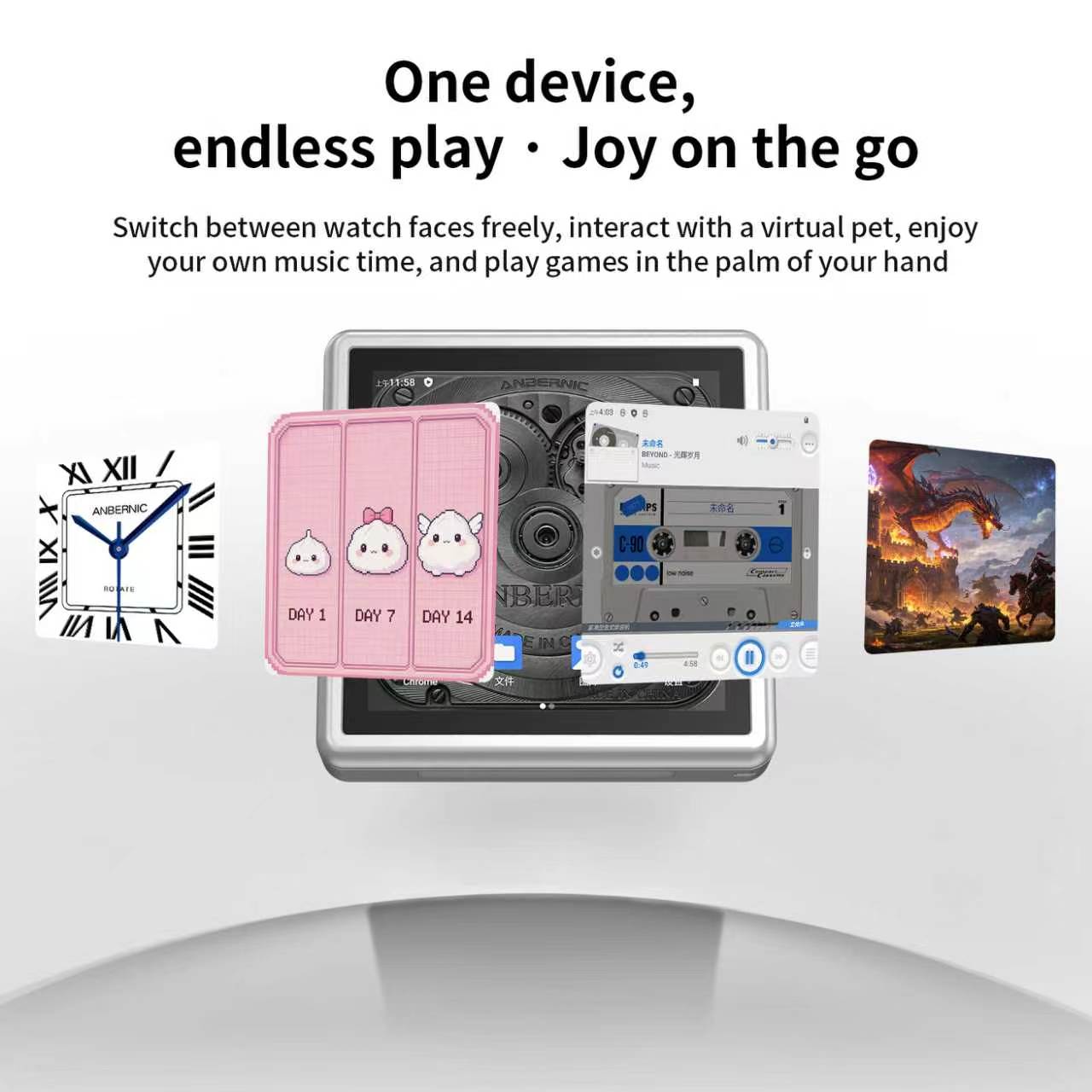 ANBERNIC RG Rotate Square Rota - Gaming Console 5 Year Old ulasan dan harga