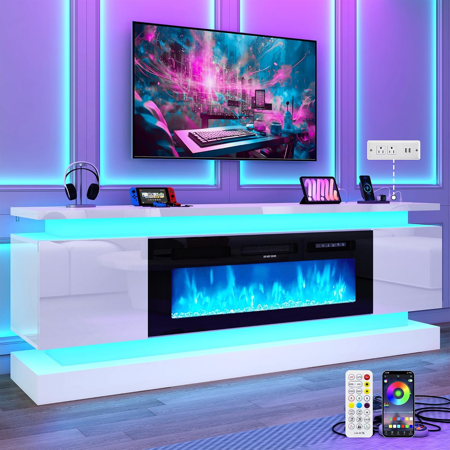 71IN LED TV Stands w/40 inch F - Gaming Console Room ulasan dan harga