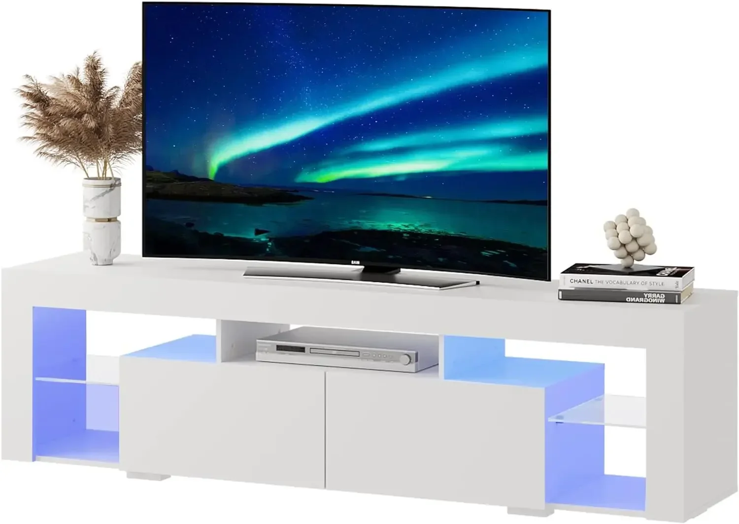Wood TV Console With 2 Storage - Gaming Console Room ulasan dan harga